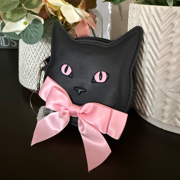 🆕🐈‍⬛ BATH & BODY WORKS LIMITED EDITION “BLACK CAT WITH PINK BOW” COIN PURSE. NWT - Picture 4 of 11
